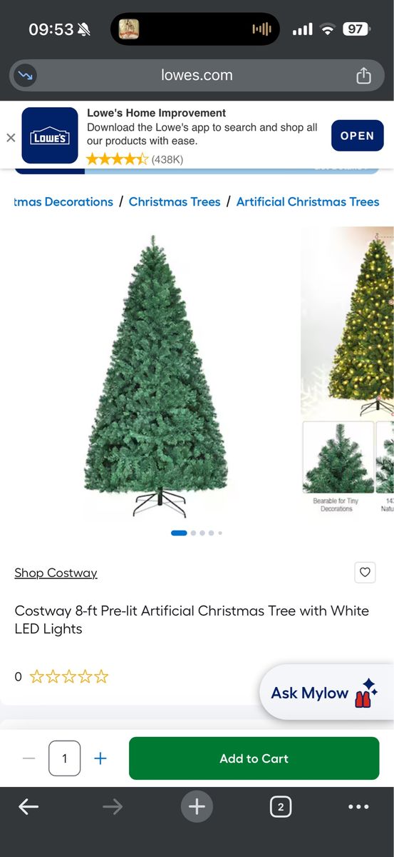 8 foot Christmas tree new in box
