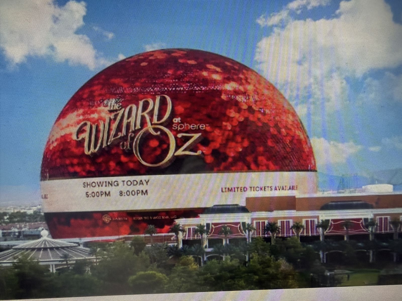 New Discount on Sphere Wizard of Oz! NO FEES