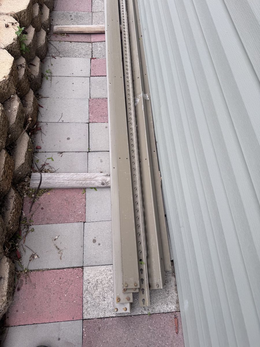 Steel snap together shelving