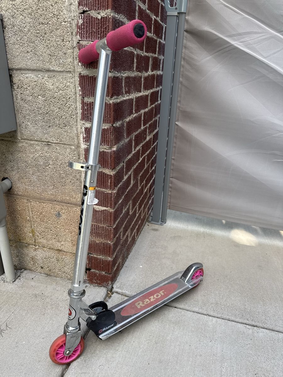 Razor Scooter - Pink & Silver, Aluminum Frame, Foldable