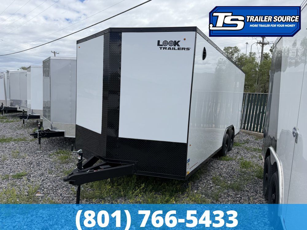 8.5x20 Look ST DLX Enclosed Cargo Trailer - 7'0" Interior - 10K GVWR - .080 PolyCor, Black Out Package, Ramp Door, Rear Spoiler