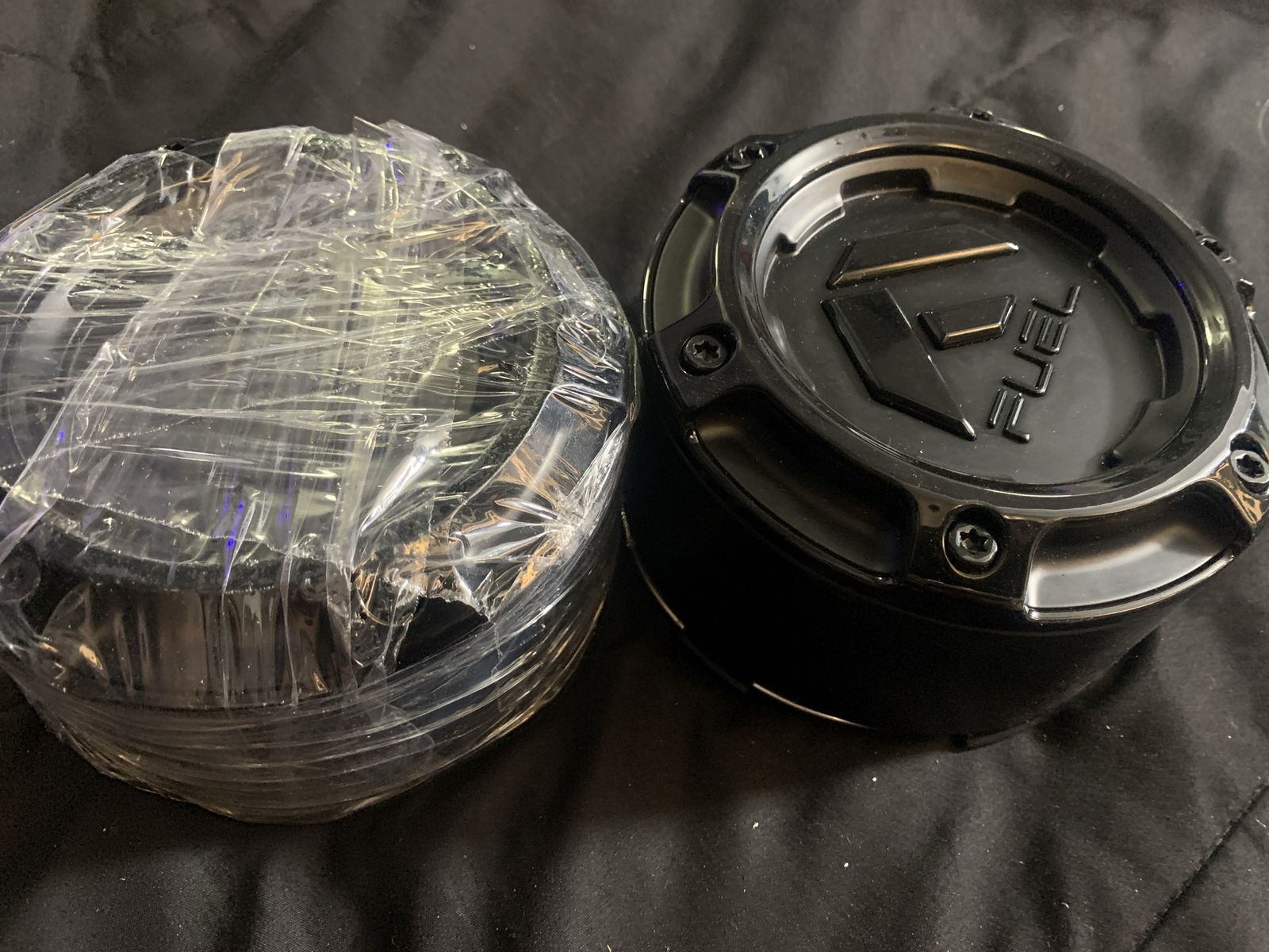 FUEL Off-Road Wheel Center Caps, Black, New - Set of 2 model # 1005-49GBLD