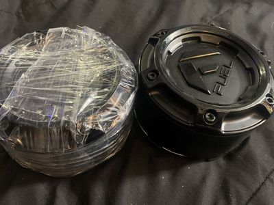 FUEL Off-Road Wheel Center Caps, Black, New - Set of 2 model # 1005-49GBLD