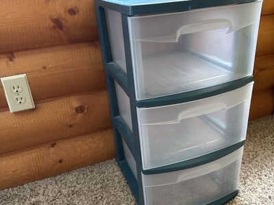 Sterilite 3-Drawer Storage Cart, Clear Drawers, Teal Frame - Versatile Organization