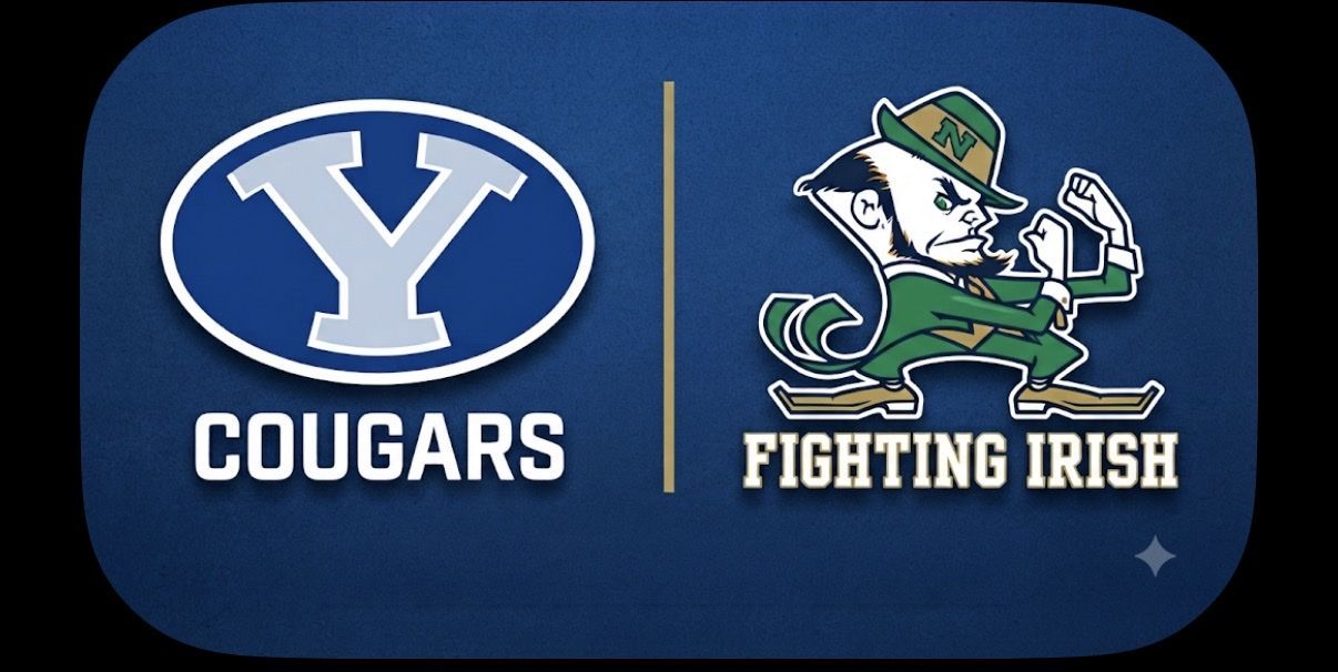 2 BYU vs NORTRE DAME TICKETS - LOWER SECTION - AISLE SEATS 