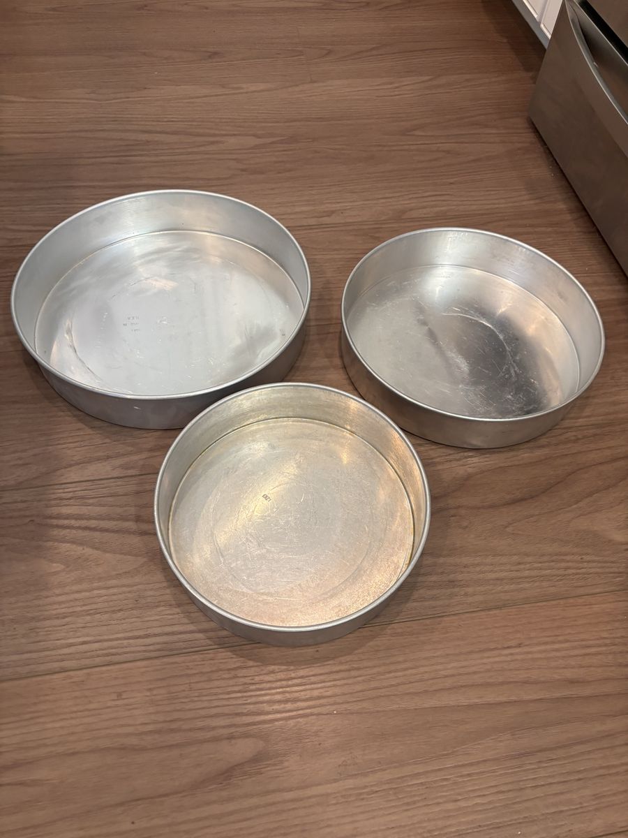 Huge Round Cake Pans 3” Deep $10 each 