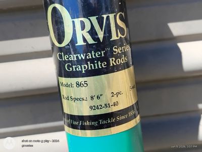 Orvis Clearwater Series Graphite Rods Model 865 - 8'6" 2-Piece 5-wt Fly Fishing Rod