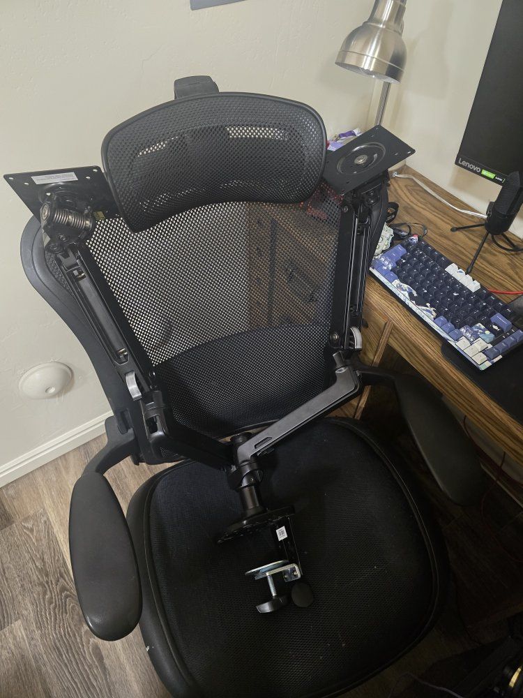 Dual Monitor Desk Mount Arm with Clamp Base