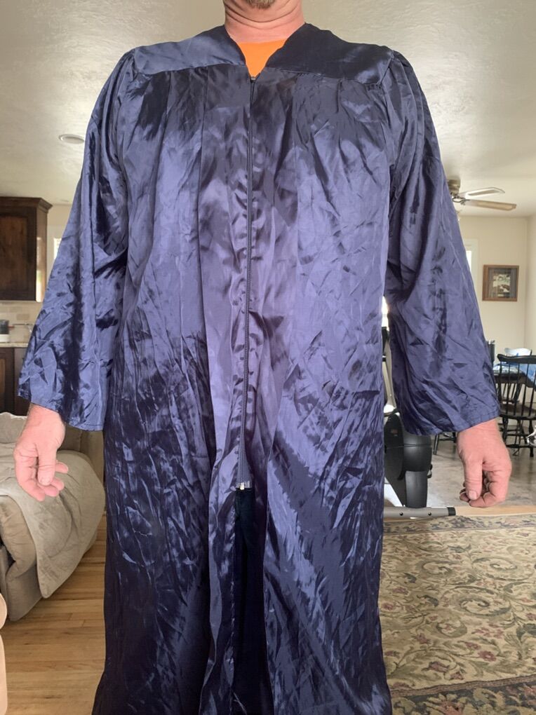 Blue Graduation Gown For 6'1 To 63'