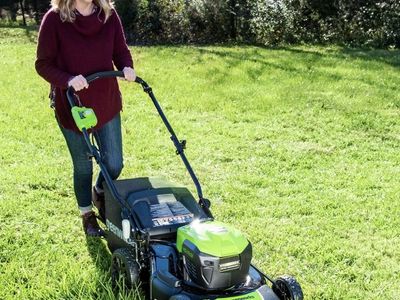 ISO Running Lawn Mower