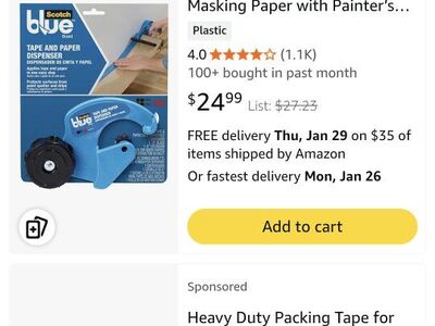 Scotch blue tape and paper dispenser