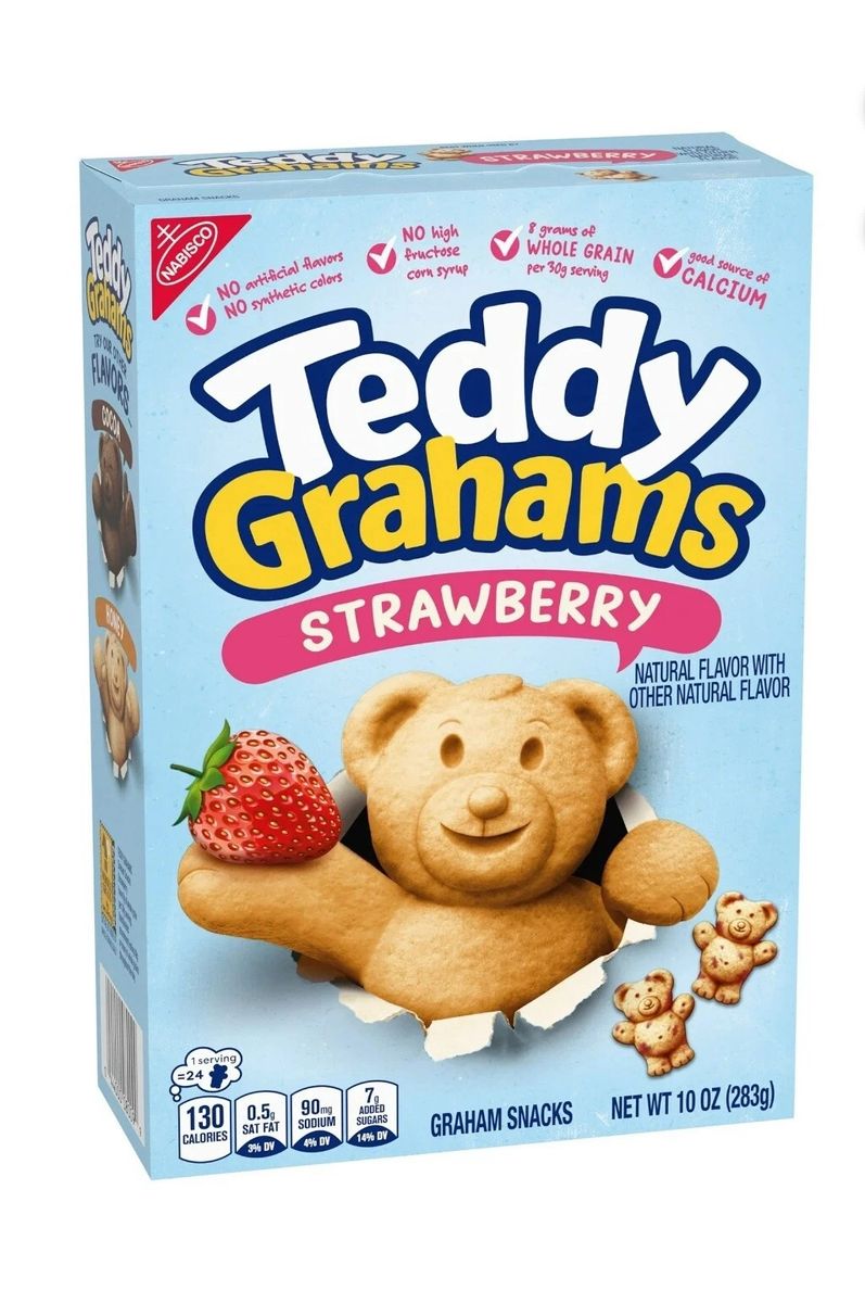 Teddy Grahams Strawberry Snacks 10oz  #99313