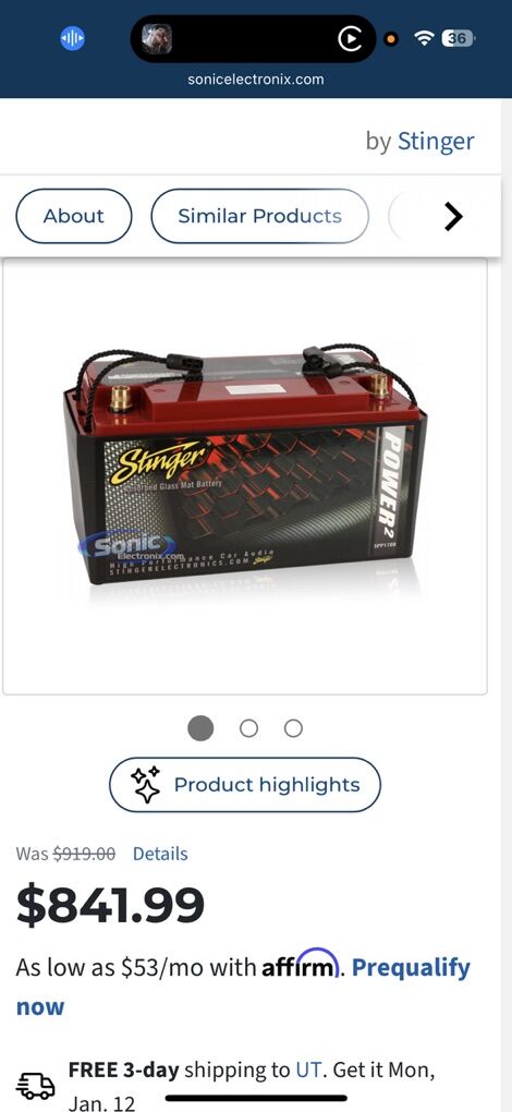 Stinger Sp1700 Battery