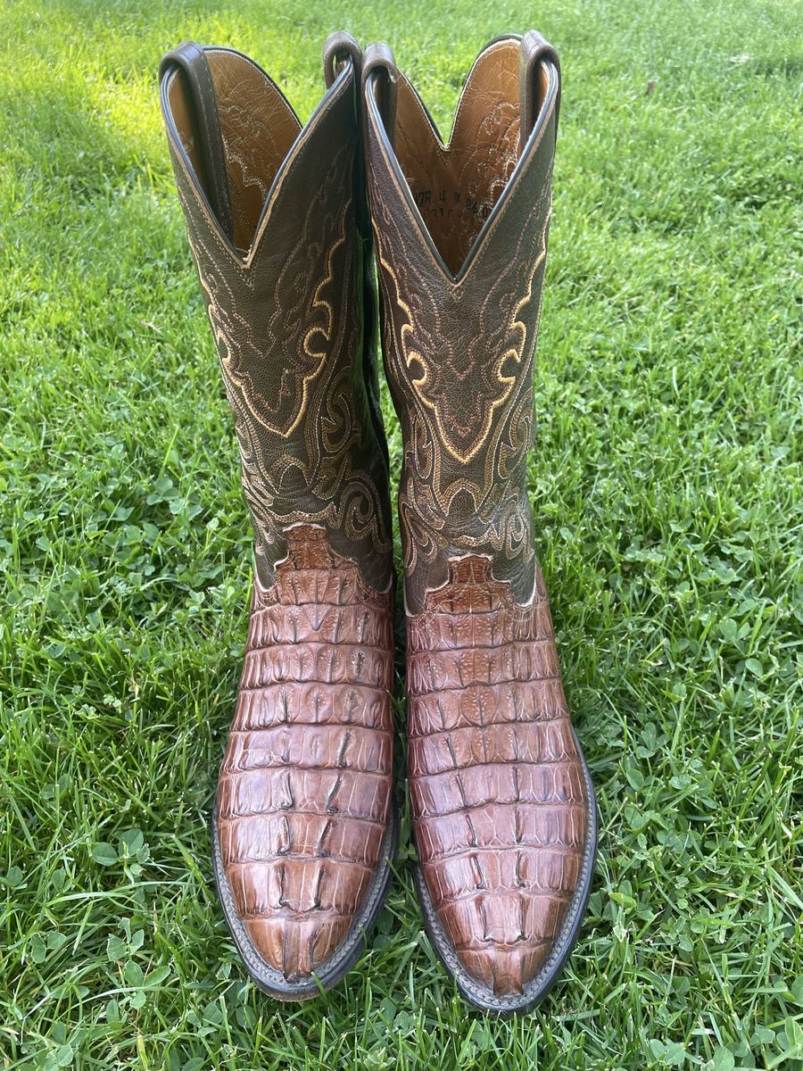 Lucchese Alligator Tail Cowboy Boots 9.5