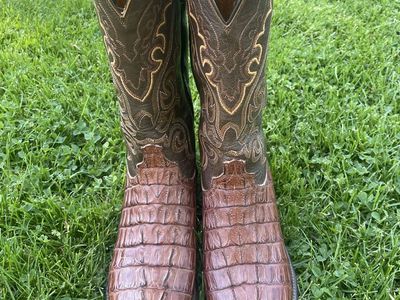 Lucchese Alligator Tail Cowboy Boots 9.5