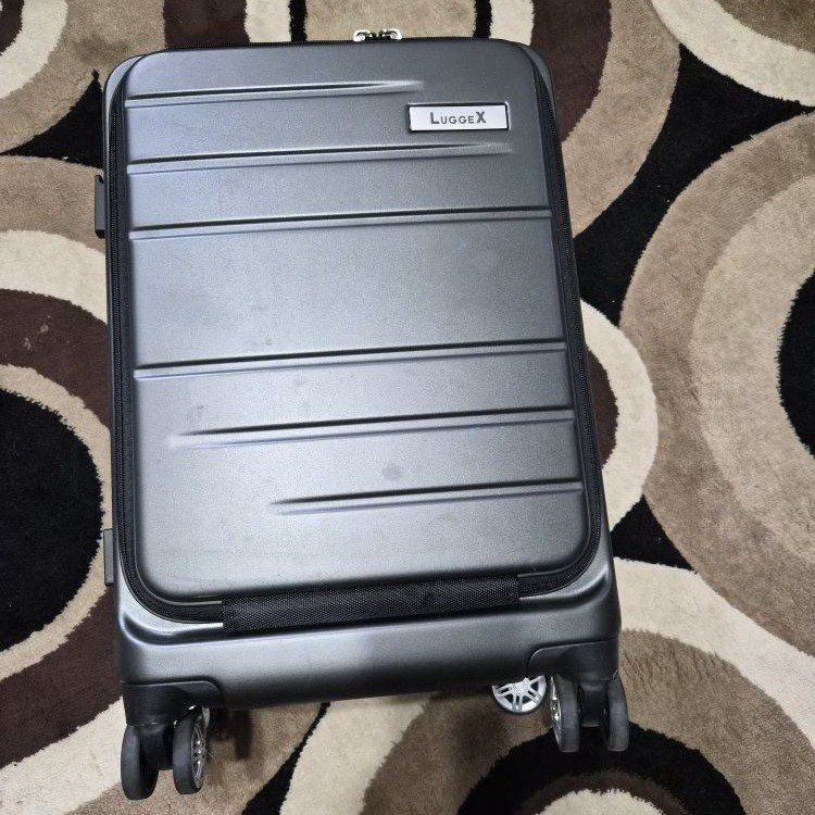 LuggeX Hardside Spinner Carry-On Luggage with TSA Lock - Gray