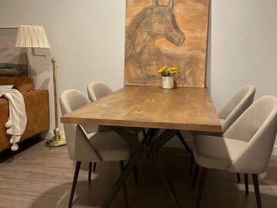 Mid-Century Modern Dining Set-Six person