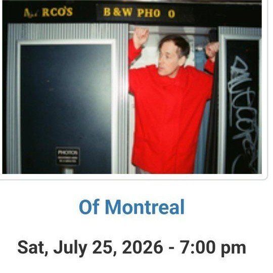 Of Montreal Concert Tickets - Music Hall Salt Lake City - July 25, 2026 - 7:00 PM