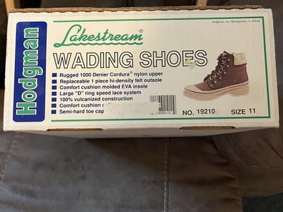 Hodgman Lakestream Wading Shoes Size 11 & Neoprene Waders Fishing Hunting Combo