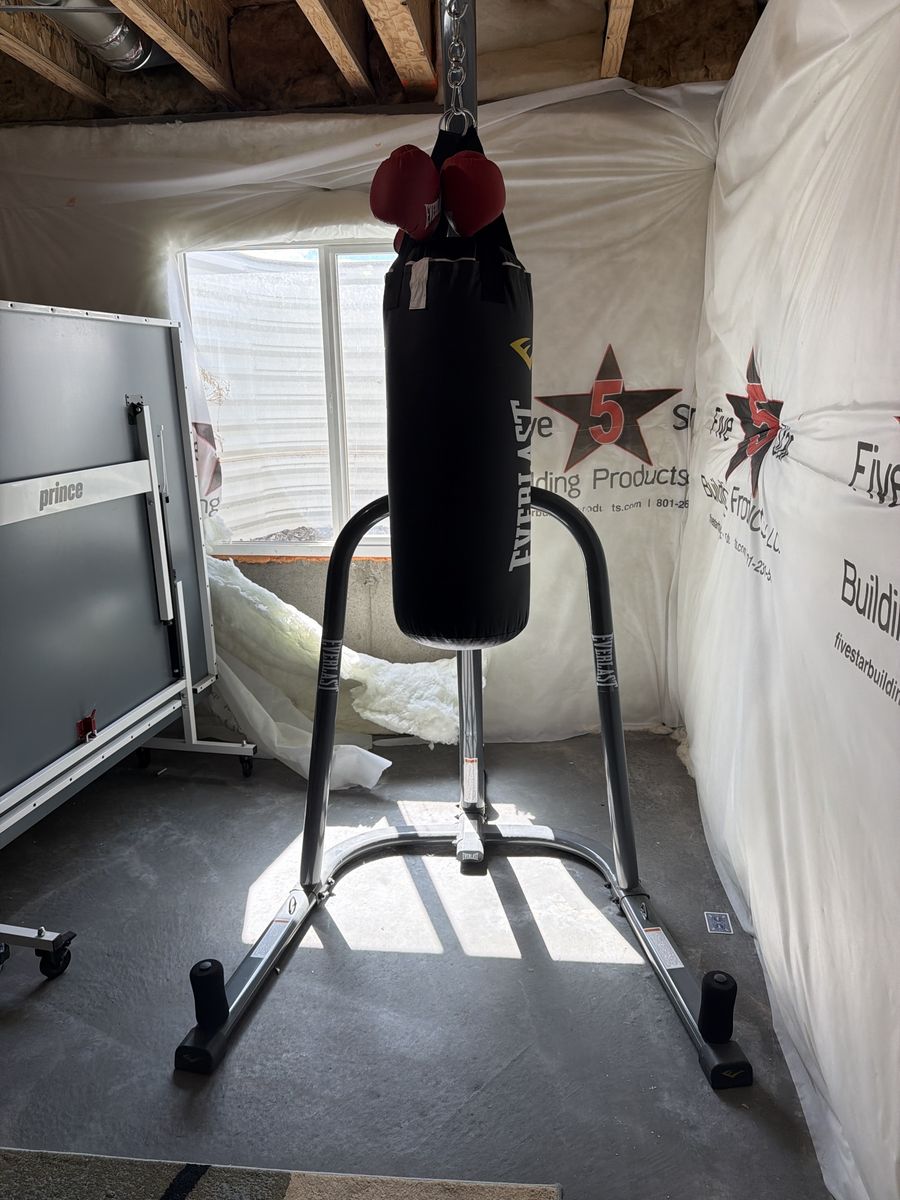 Everlast Heavy Punching Bag with Stand and Prospect Gloves