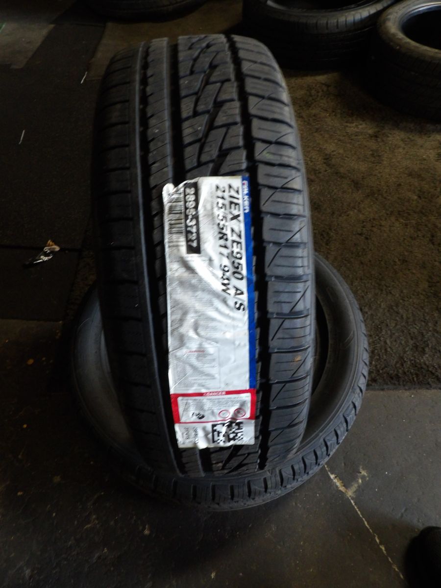 215/55R17 FALKEN ZIEX ZE950 A/S PAIR OF TWO NEW TIRES