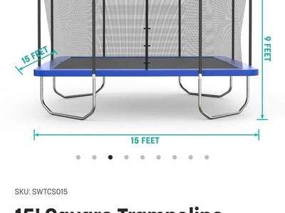 Skymaster 15' Square Trampoline