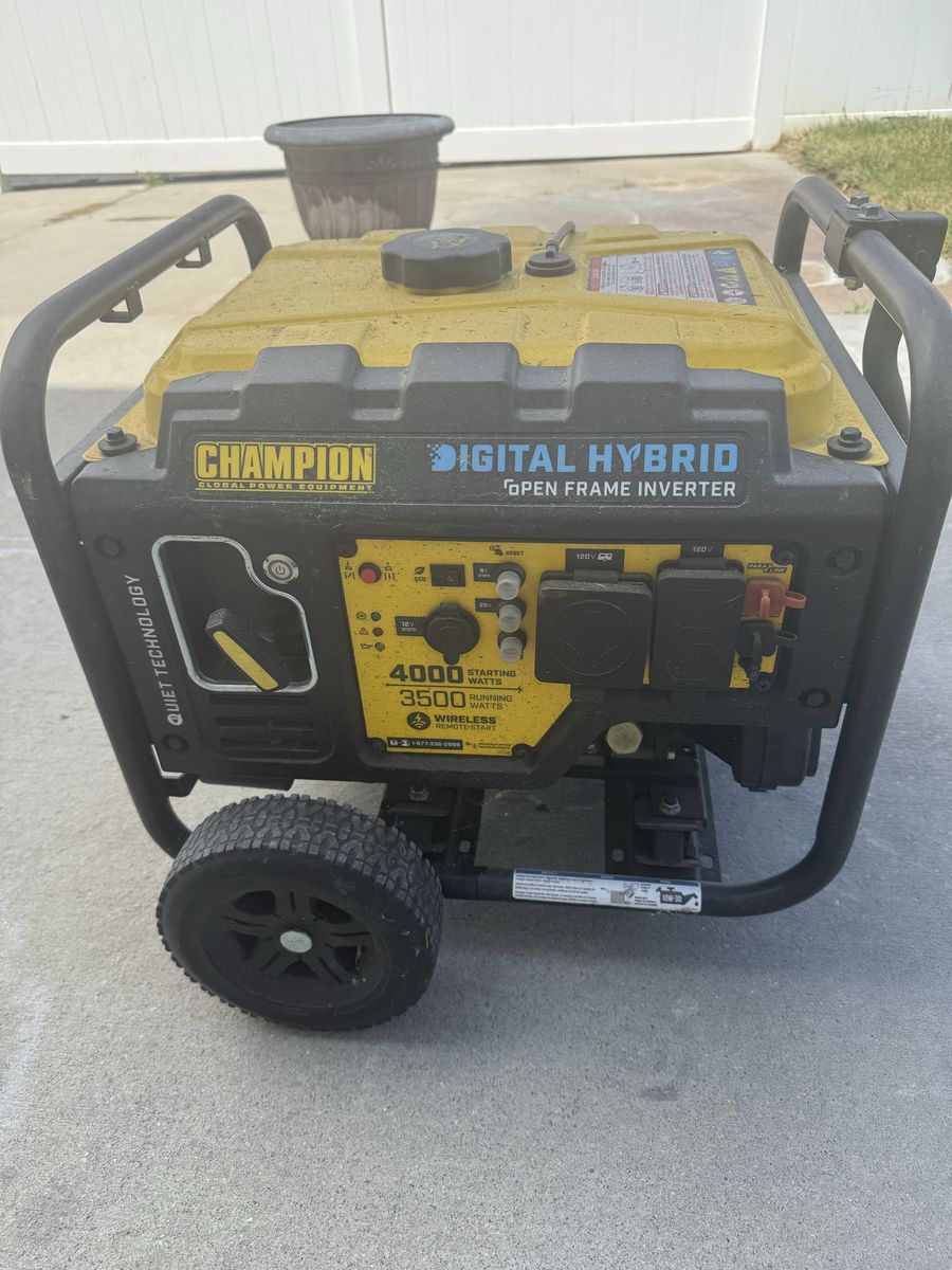 Champion 4000W 3500W Digital Hybrid Open Frame Inverter Generator with Wireless Remote