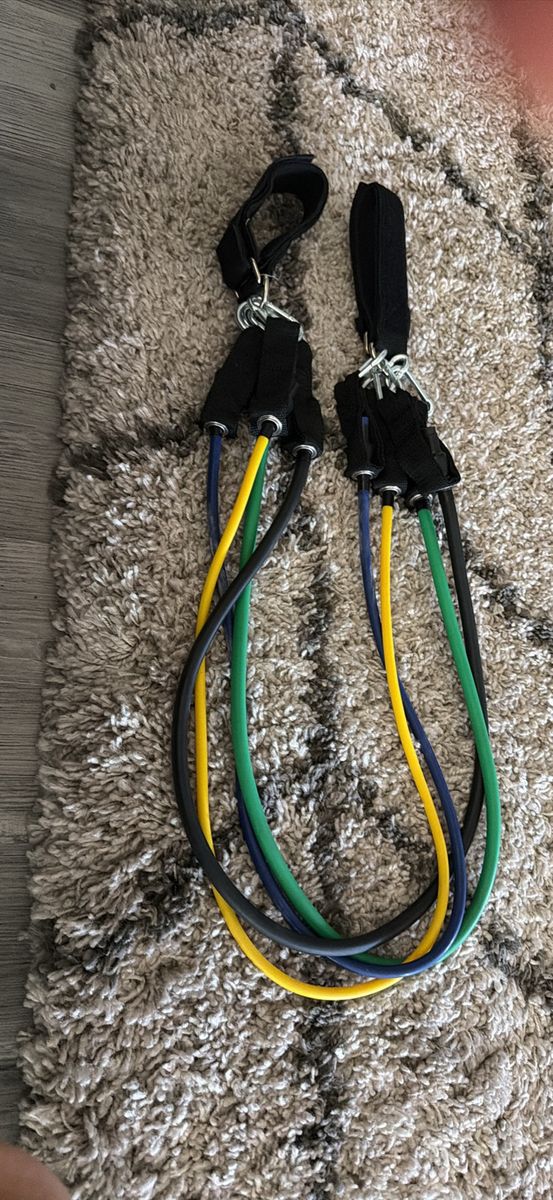 Resistance Bands Set with Ankle Straps - Versatile Home Gym Fitness Equipment