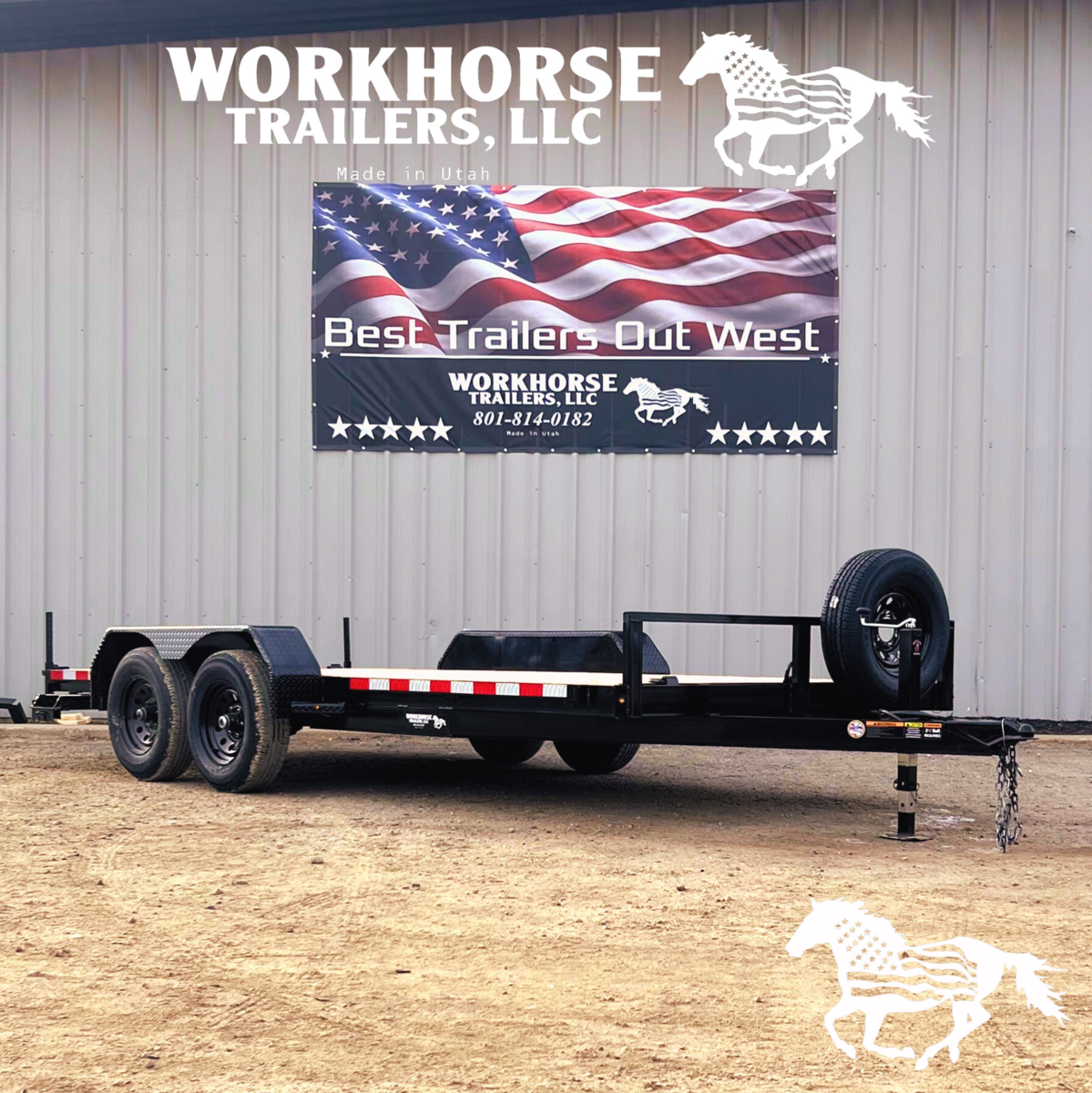 7x16 Tandem Axle Car Hauler Equipment Trailer 10k *SPARE TIRE INCLUDED* SALE