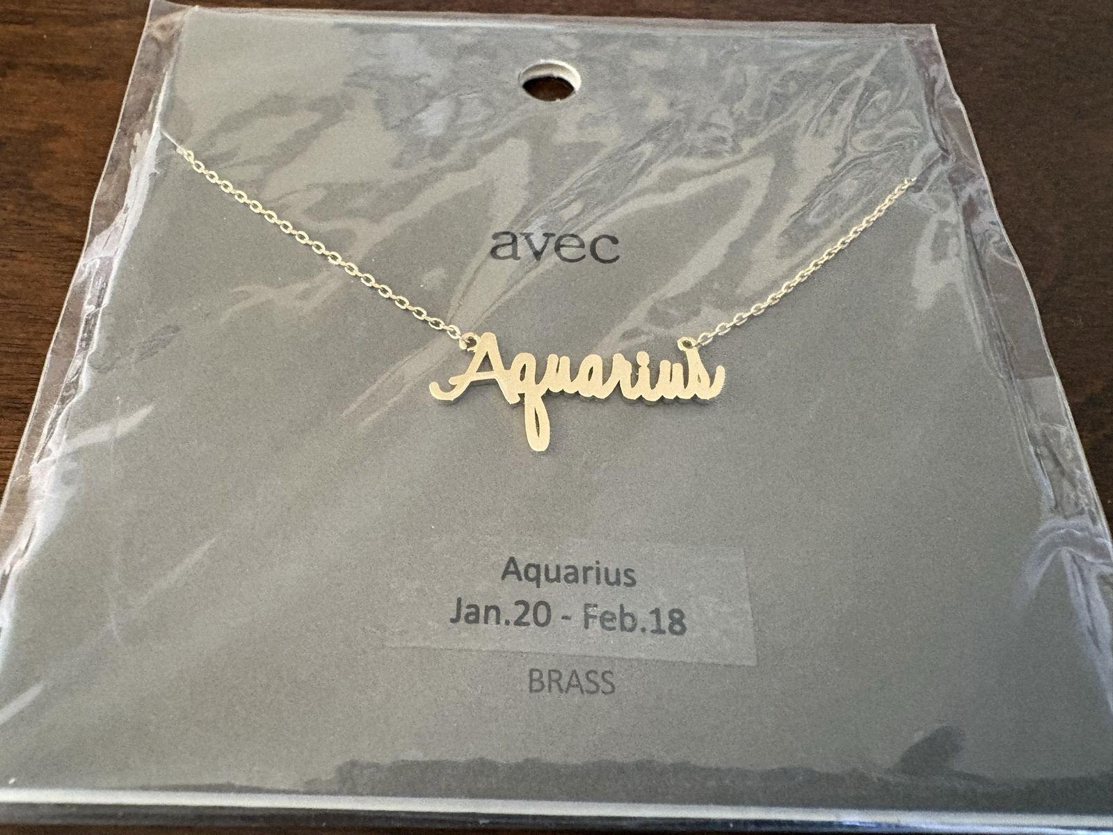 New Brass Aquarius Necklace - 2 available 