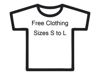 FREE CLOTHING SIZES S to L