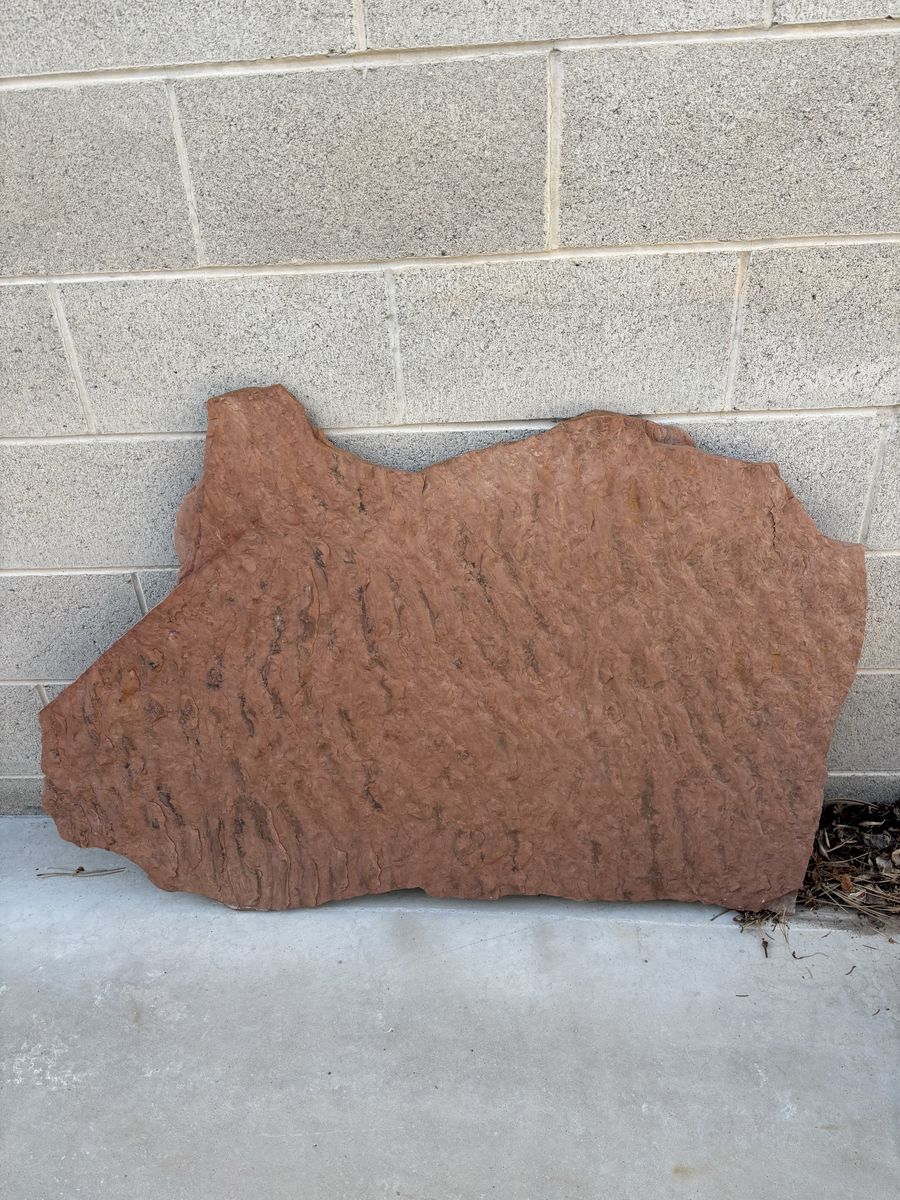 Flat Red Sandstone Rock