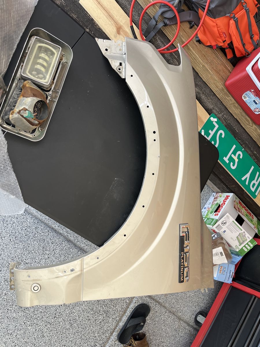2015-2017 Ford F150 platinum drivers side front fender (OEM)