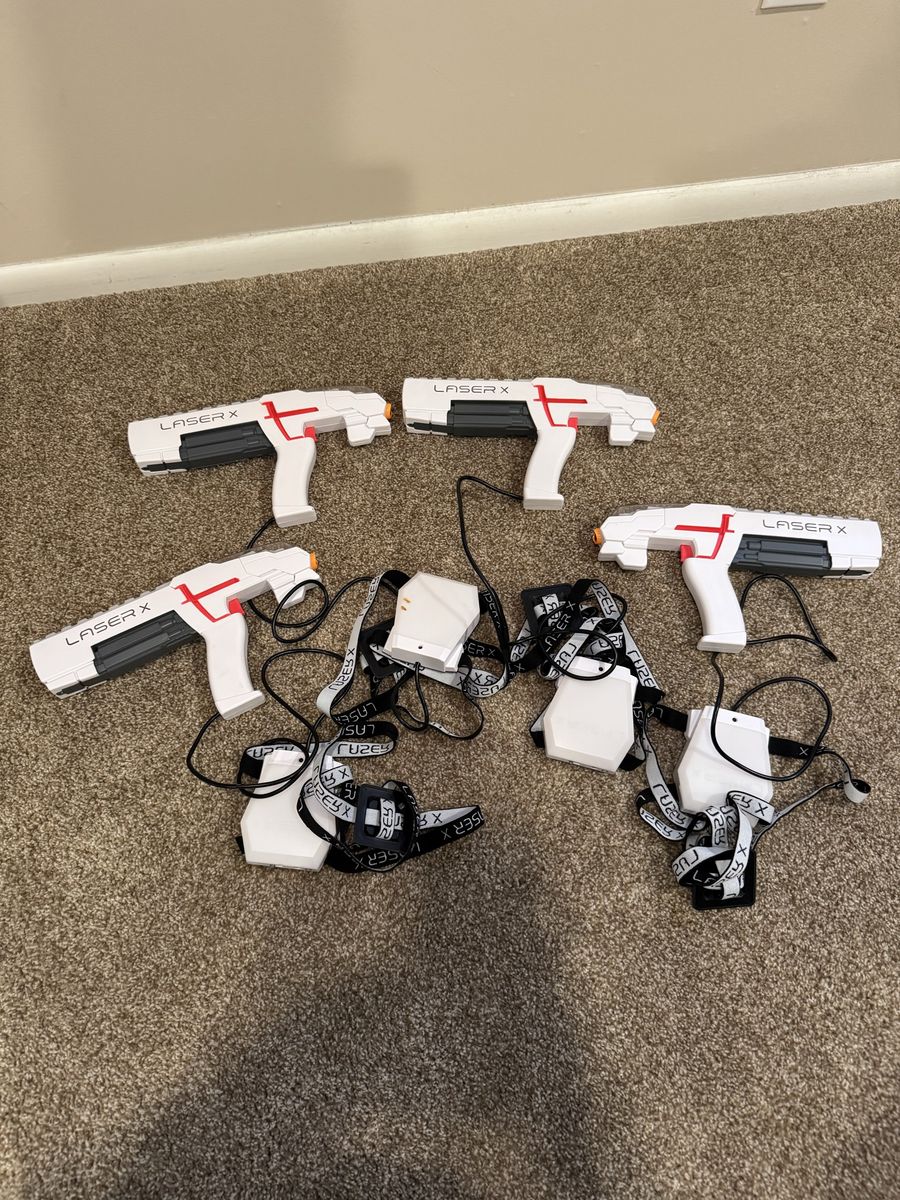 Laser X Tag Game Set - 4 Blasters and Chest Receivers