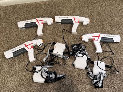 Laser X Tag Game Set - 4 Blasters and Chest Receivers