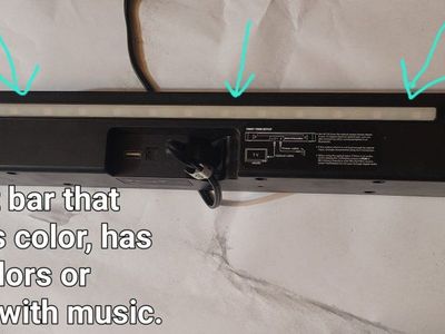 onn 20inch soundbar with led lights