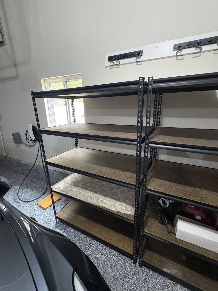 Black storage shelves 40" x 72" x 24" adjustable. In Draper $60 cash/venmo