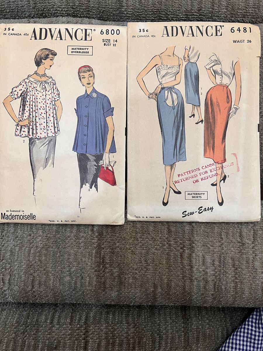 Maternity Vintage Sewing Patterns. 1940s