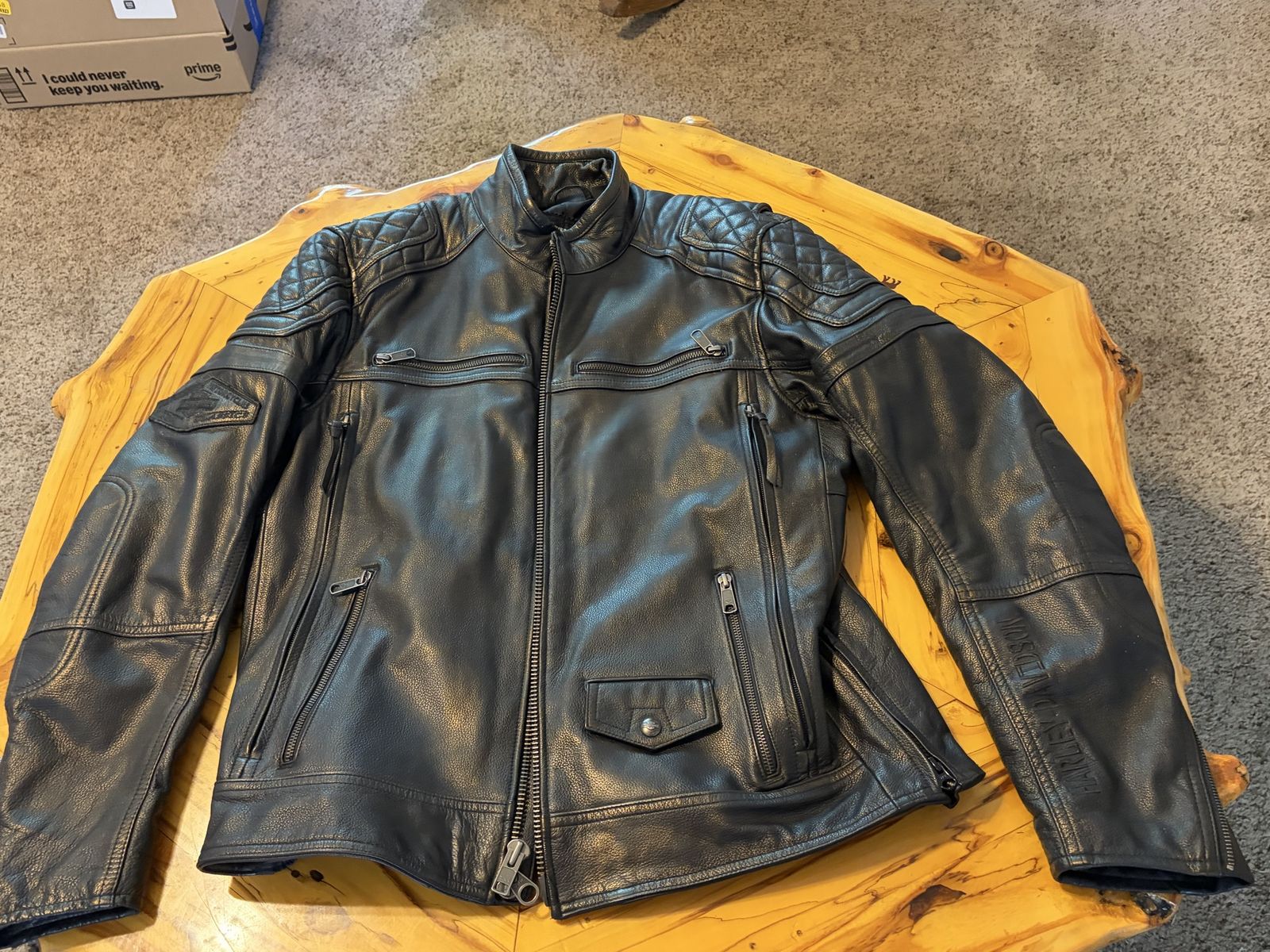 Harley-Davidson Men's Black Leather Motorcycle Jacket Large