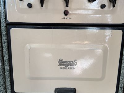 Antique Stove With Ovens Peacock Green