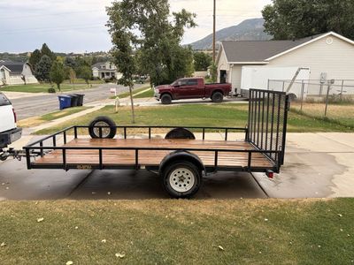 Big bubbas 7x14 trailer UTV ATV flat bed single axle sxs