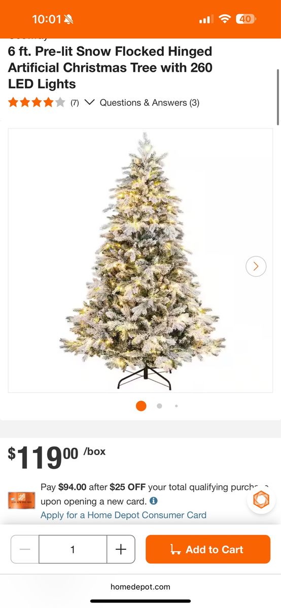 preflocked christmas tree