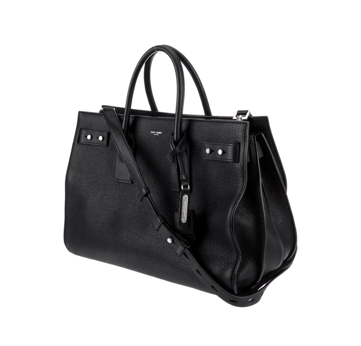 Saint Laurent Sac de Jour Black Leather Large Tote