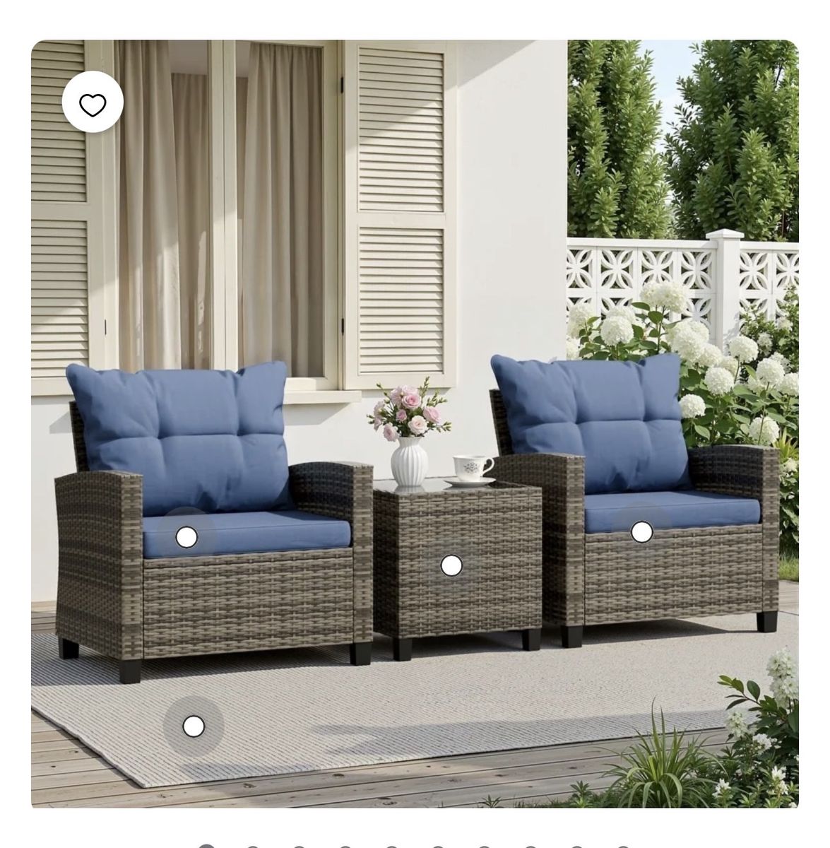 NEW in Box! Patio conversation set; chairs & table