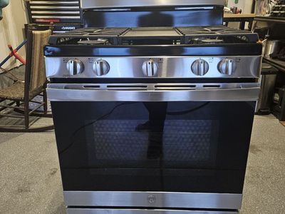 GE 30-in 5 burners Stainless Steel Freestanding Natural Gas Range