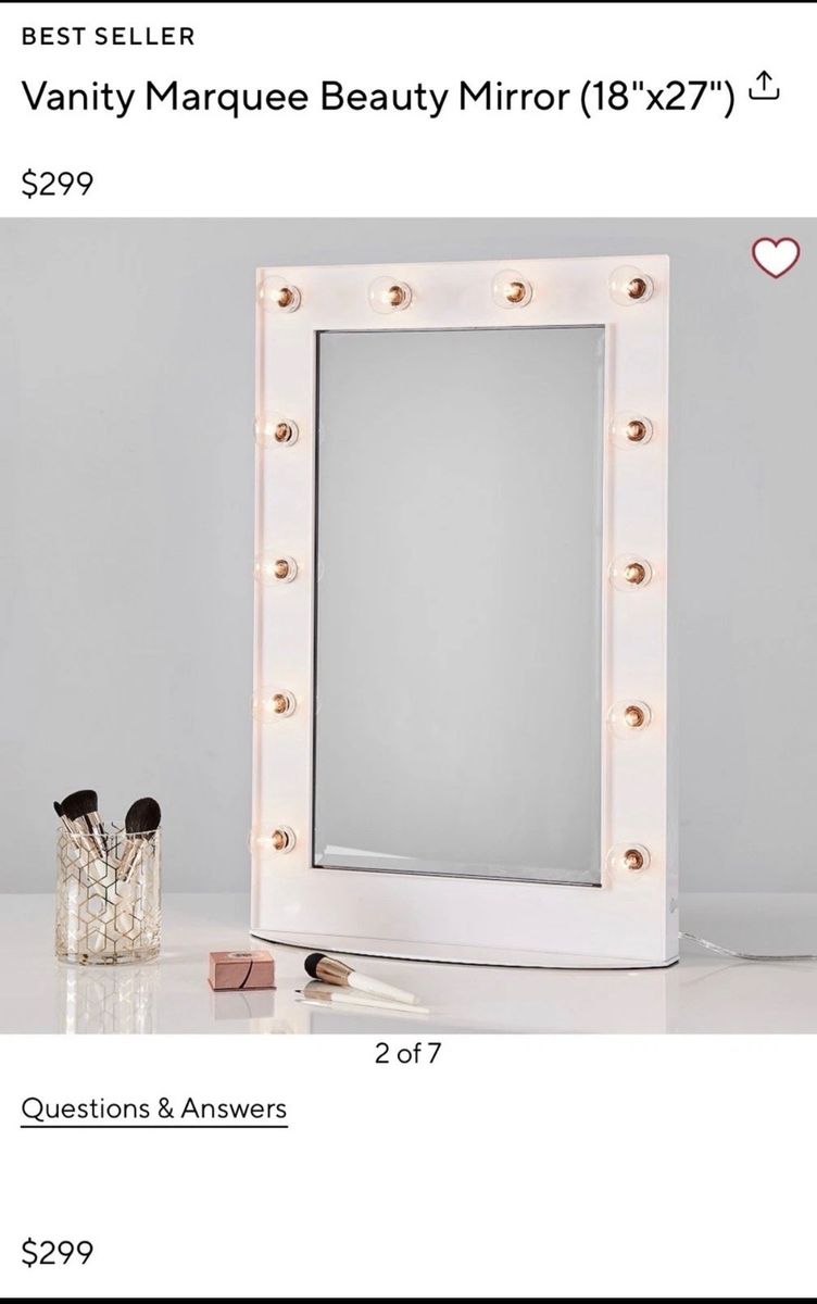 Mirror Marquee Vanity Bathroom Mirror With Lights