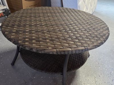 outdoor wicker table