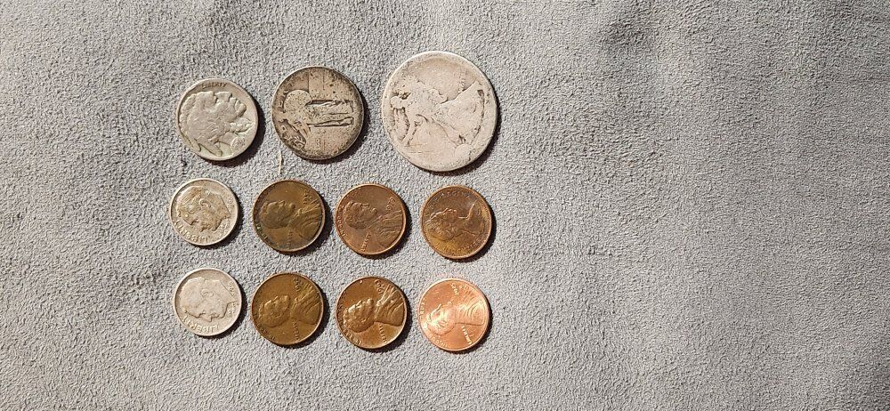 Silver & Copper 11 coin bundle! Half Dollar, Quarter, Dimes, Nickel, 2025D Penny! cents