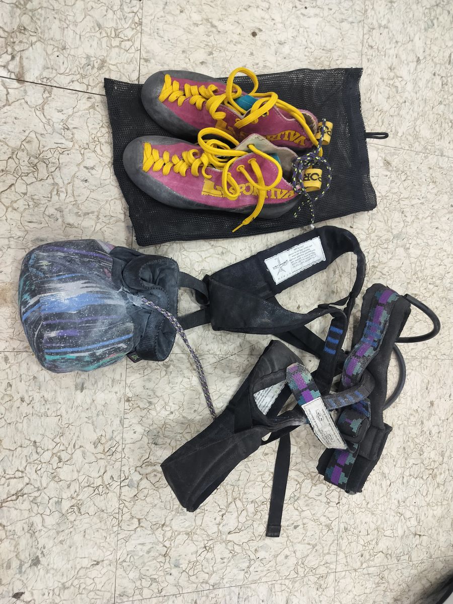XS Rock Climbing Gear - Harness, Shoes, Chalk bag