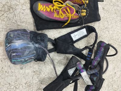 XS Rock Climbing Gear - Harness, Shoes, Chalk bag